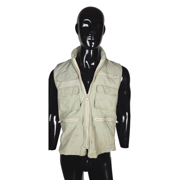 Vintage 80s Banana Republic Safari Travel Photographers Fishing Hunting Vest - Picture 11 of 14